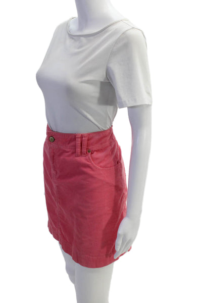 Lily Pulitzer Womens Cotton Corduroy Mini Skirt Pink Size 14