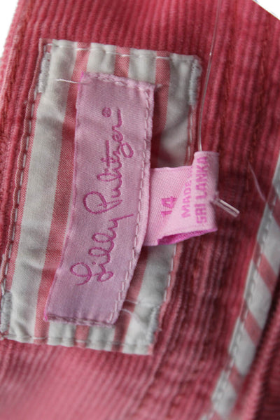 Lily Pulitzer Womens Cotton Corduroy Mini Skirt Pink Size 14