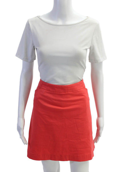 Nike Golf Womens Solid Four Pocket Zip Up Mini Skort Guava Size 14