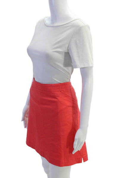 Nike Golf Womens Solid Four Pocket Zip Up Mini Skort Guava Size 14
