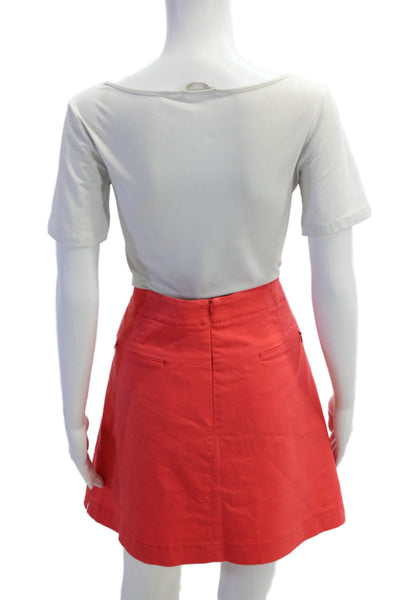 Nike Golf Womens Solid Four Pocket Zip Up Mini Skort Guava Size 14