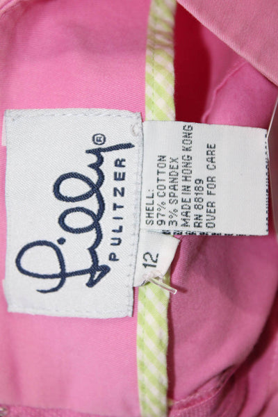 Lily Pulitzer Womens Cotton Scalloped Hem Skirt Pink Size 12