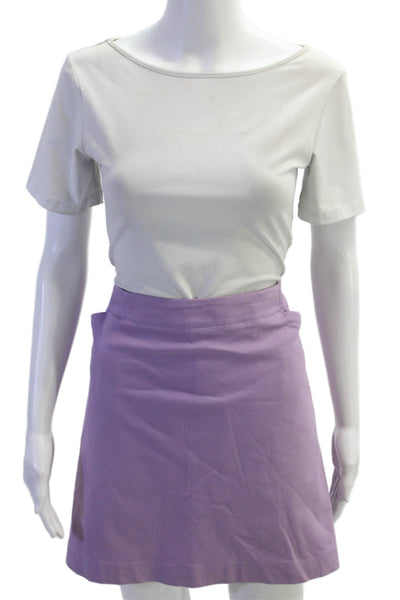 Nike Golf Womens Solid Four Pocket Mini Activewear Skort Purple Size 16