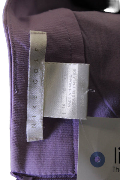 Nike Golf Womens Solid Four Pocket Mini Activewear Skort Purple Size 16