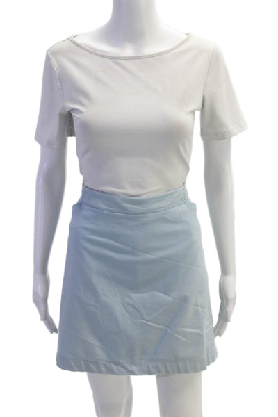 Nike Golf Womens Four Pocket Zip Up Mini Activewear Skort Light Blue Size 14