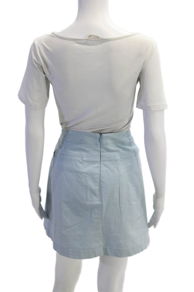 Nike Golf Womens Four Pocket Zip Up Mini Activewear Skort Light Blue Size 14