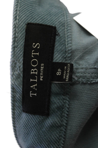 Talbots Womens Cotton Corduroy Skirt Light Blue Size 8P