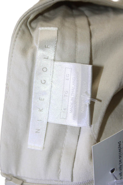 Nike Golf Womens Solid Zip Up Activewear Mini Skort Beige Size 16