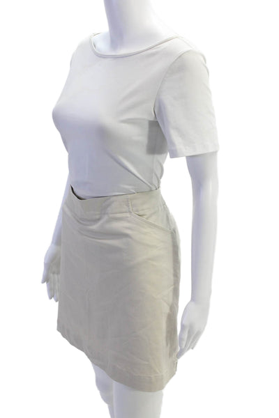 Nike Golf Womens Zip Up Four Pocket Activewear Mini Skort Beige Size 16