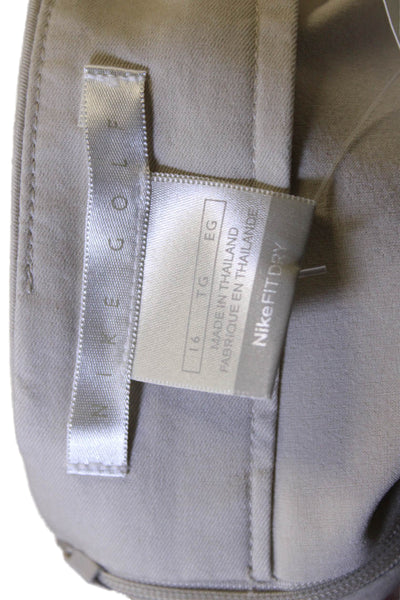 Nike Golf Womens Zip Up Four Pocket Activewear Mini Skort Beige Size 16