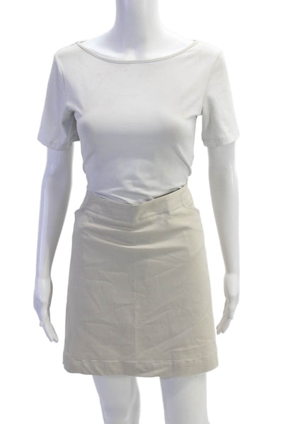 Nike Golf Womens Solid Four Pocket Mini Activewear Skort Beige Size 16