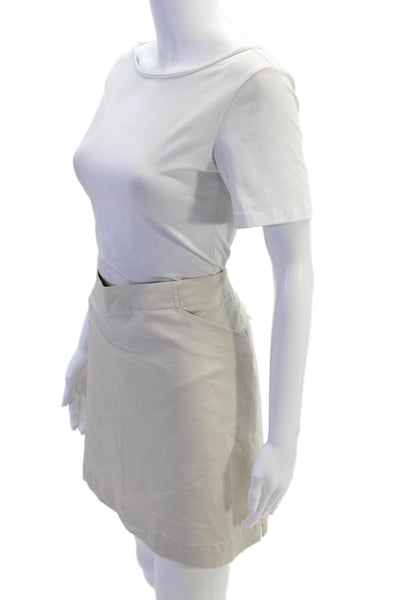 Nike Golf Womens Solid Four Pocket Mini Activewear Skort Beige Size 16