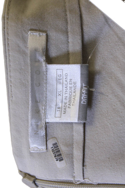 Nike Golf Womens Solid Four Pocket Mini Activewear Skort Beige Size 16