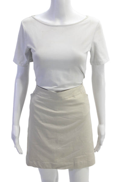 Nike Golf Womens Solid 4 Pocket Mini Activewear Skort Beige Size 14