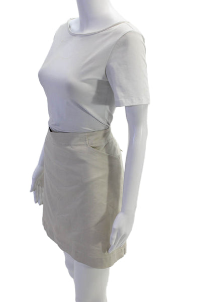 Nike Golf Womens Solid 4 Pocket Mini Activewear Skort Beige Size 14