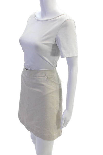 Nike Golf Womens Solid 4 Pocket Zip Up Mini Skort Beige Size 14
