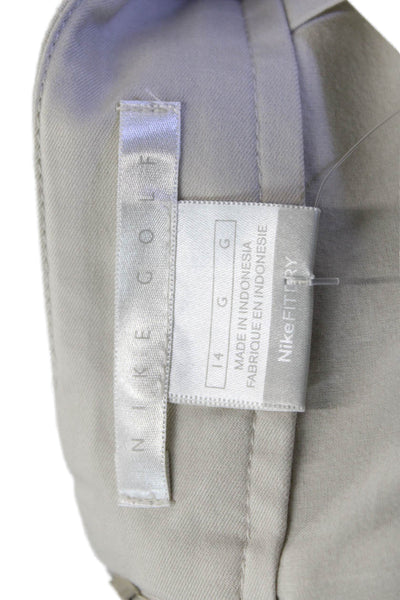 Nike Golf Womens Solid 4 Pocket Zip Up Mini Skort Beige Size 14