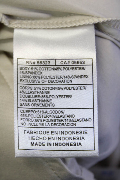 Nike Golf Womens Solid 4 Pocket Zip Up Mini Skort Beige Size 14