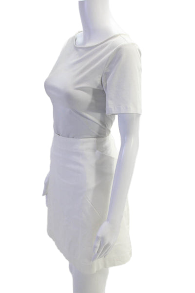 Nike Golf Womens Solid Four Pocket Zip Up Mini Activewear Skort White 16