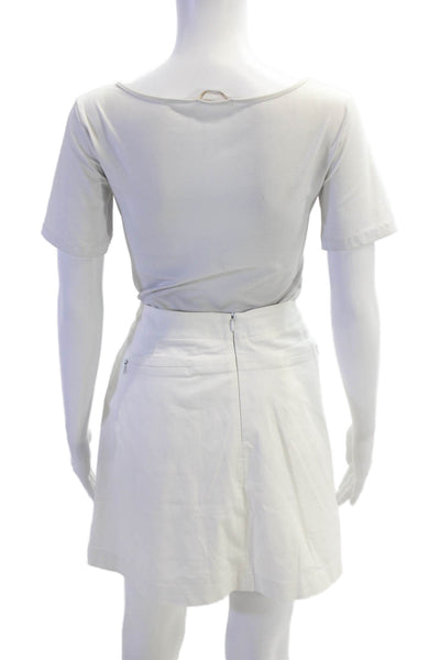 Nike Golf Womens Solid Four Pocket Zip Up Mini Activewear Skort White 16