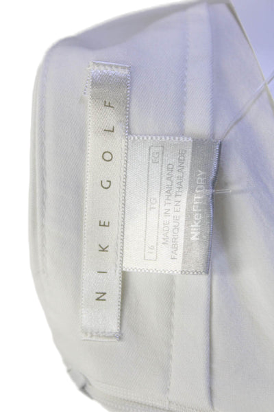 Nike Golf Womens Solid Four Pocket Zip Up Mini Activewear Skort White 16