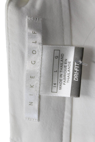 Nike Golf Womens Solid Four Pocket Zip Up Mini Activewear Skort White Size L