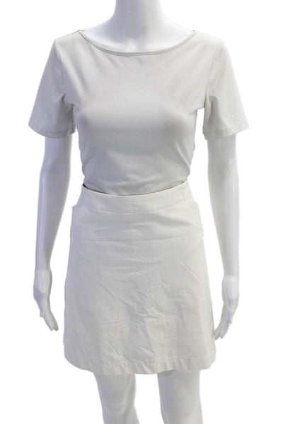 Nike Golf Womens Solid Four Pocket Mini Skort White Size 14
