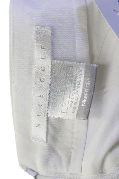 Nike Golf Womens Solid Four Pocket Mini Skort White Size 14