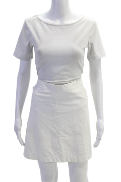 Nike Golf Womens Solid Four Pocket Mini Activewear Skort White Size 14