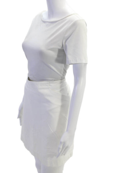 Nike Golf Womens Solid Four Pocket Mini Activewear Skort White Size 14