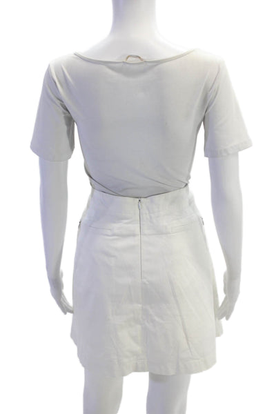 Nike Golf Womens Solid Four Pocket Mini Activewear Skort White Size 14