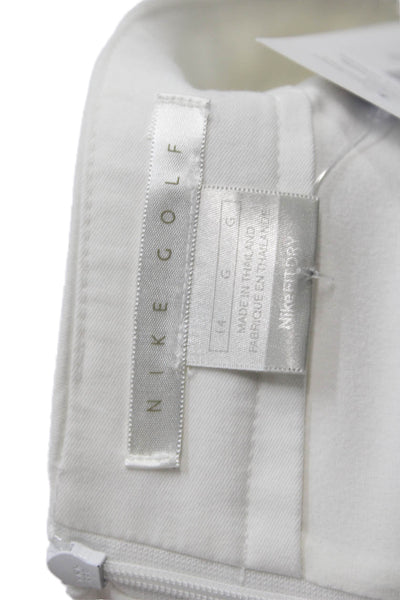 Nike Golf Womens Solid Four Pocket Mini Activewear Skort White Size 14