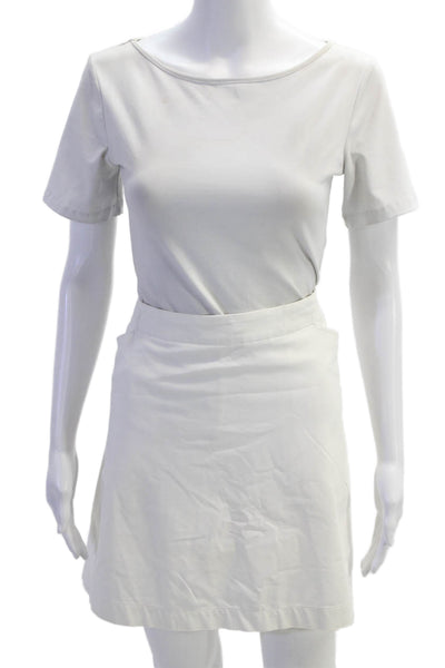 Nike Golf Womens Solid Four Pocket Mini Activewear Skort White Size 14