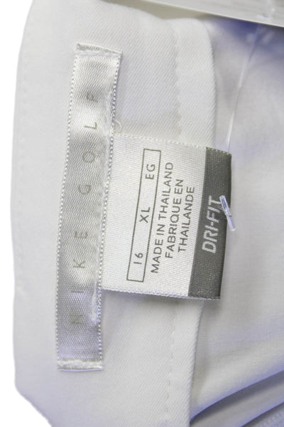 Nike Golf Womens Solid Four Pocket Mini Activewear Skort White Size 14