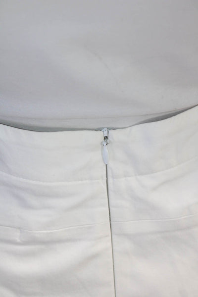 Nike Golf Womens Solid Four Pocket Zip Up Mini Activewear Skort White Size 14