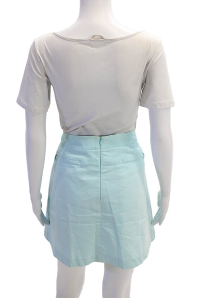 Nike Golf Womens Four Pocket Zip Up Activewear Mini Skort Blue Size 16