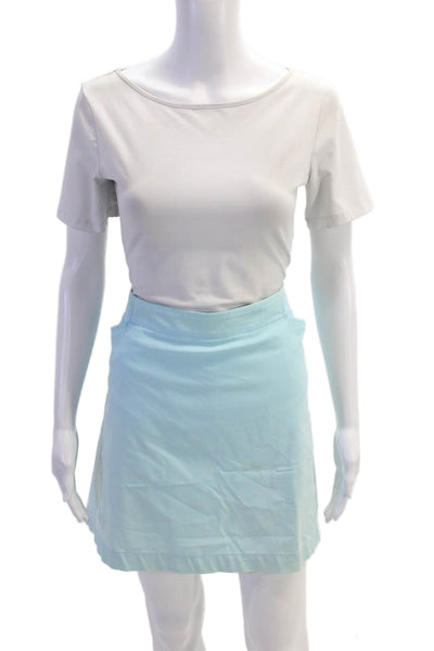 Nike Golf Womens Solid 4 Pocket Zip Up Mini Activewear Skort Blue Size XL