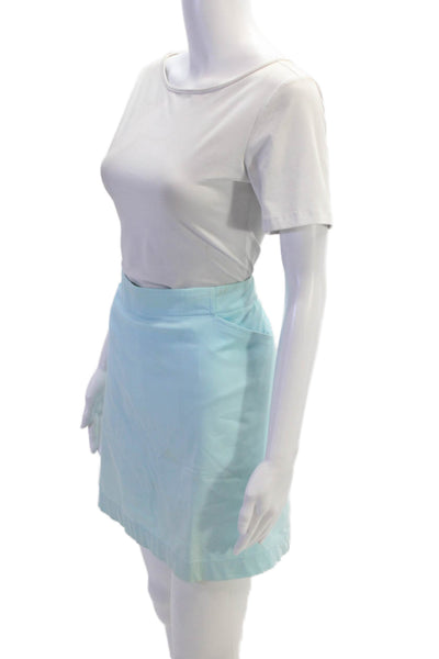 Nike Golf Womens Solid 4 Pocket Zip Up Mini Activewear Skort Blue Size XL