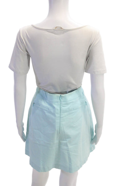 Nike Golf Womens Solid 4 Pocket Zip Up Mini Activewear Skort Blue Size XL