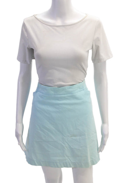 Nike Golf Womens Solid 4 Pocket Mini Activewear Skort Light Blue Size 16