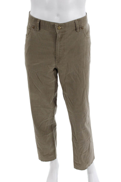 Hiltl Mens Straight Leg Ultimate Trouser Pants Beige Cotton Size EUR 56