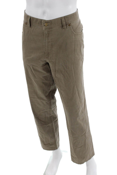Hiltl Mens Straight Leg Ultimate Trouser Pants Beige Cotton Size EUR 56