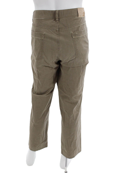 Hiltl Mens Straight Leg Ultimate Trouser Pants Beige Cotton Size EUR 56