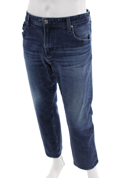 AG Adriano Goldschmied Unisex Ankle Cropped Dark Blue Jeans Size 38