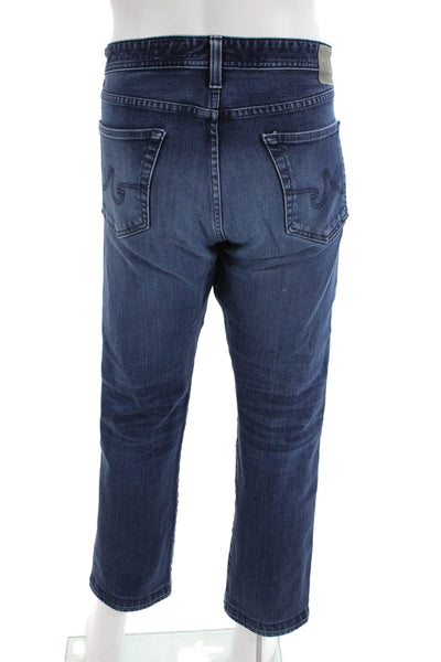 AG Adriano Goldschmied Unisex Ankle Cropped Dark Blue Jeans Size 38