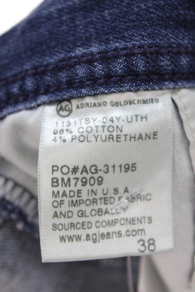 AG Adriano Goldschmied Unisex Ankle Cropped Dark Blue Jeans Size 38