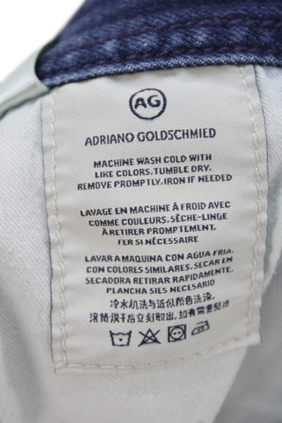 AG Adriano Goldschmied Unisex Ankle Cropped Dark Blue Jeans Size 38