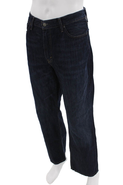 Levis Mens Dark Blue Straight Jeans Size 38