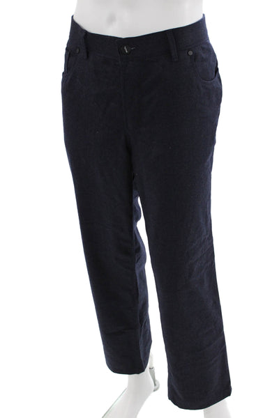 Hiltl Men Dark Blue Cropped Ankle Pants 100% Schurwolle Size 56