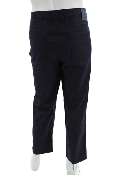 Hiltl Men Dark Blue Cropped Ankle Pants 100% Schurwolle Size 56